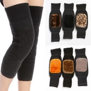 Woolen Knee Warmers Fleece-Lined