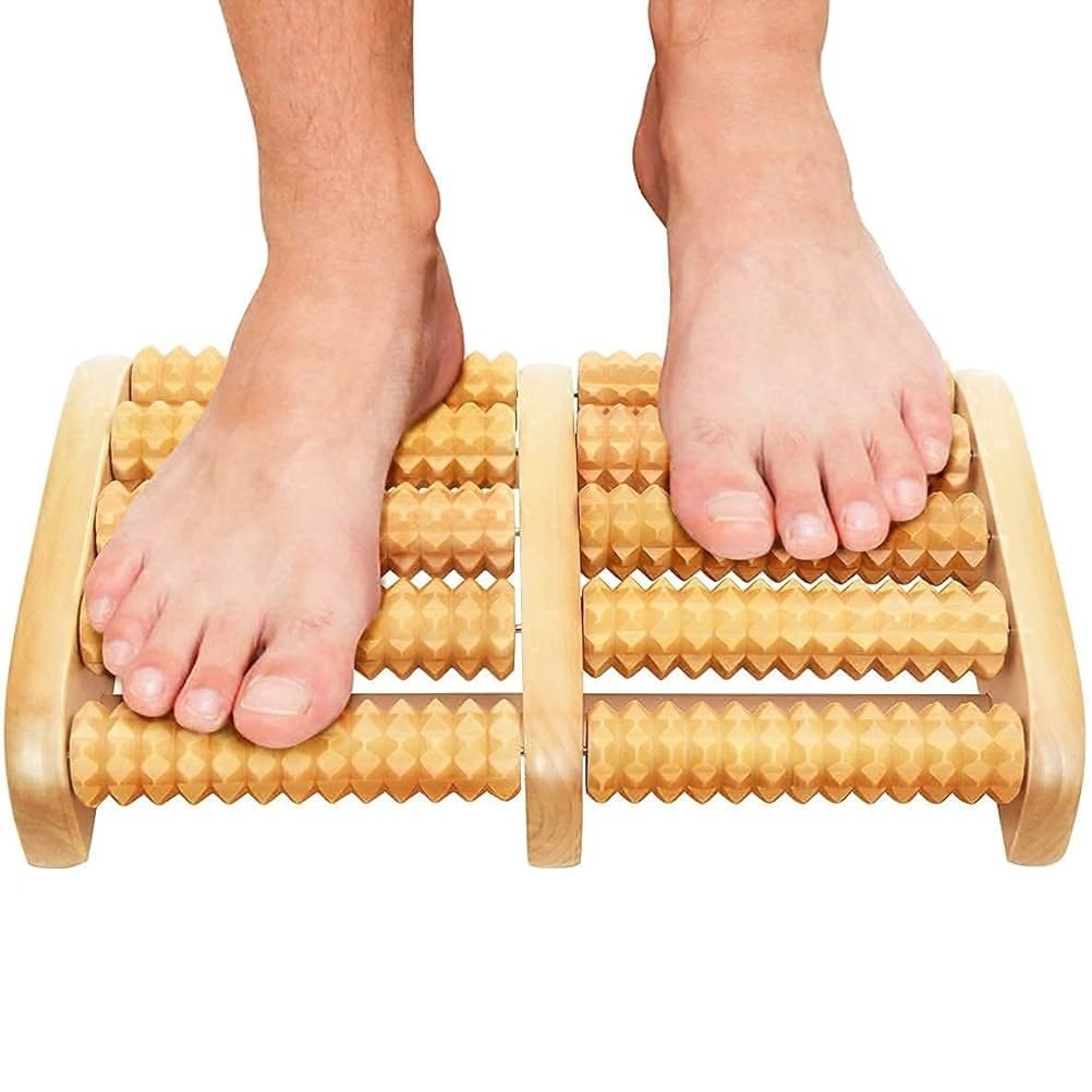 Wooden Foot Roller Massager – Reflexology Therapy Tool
