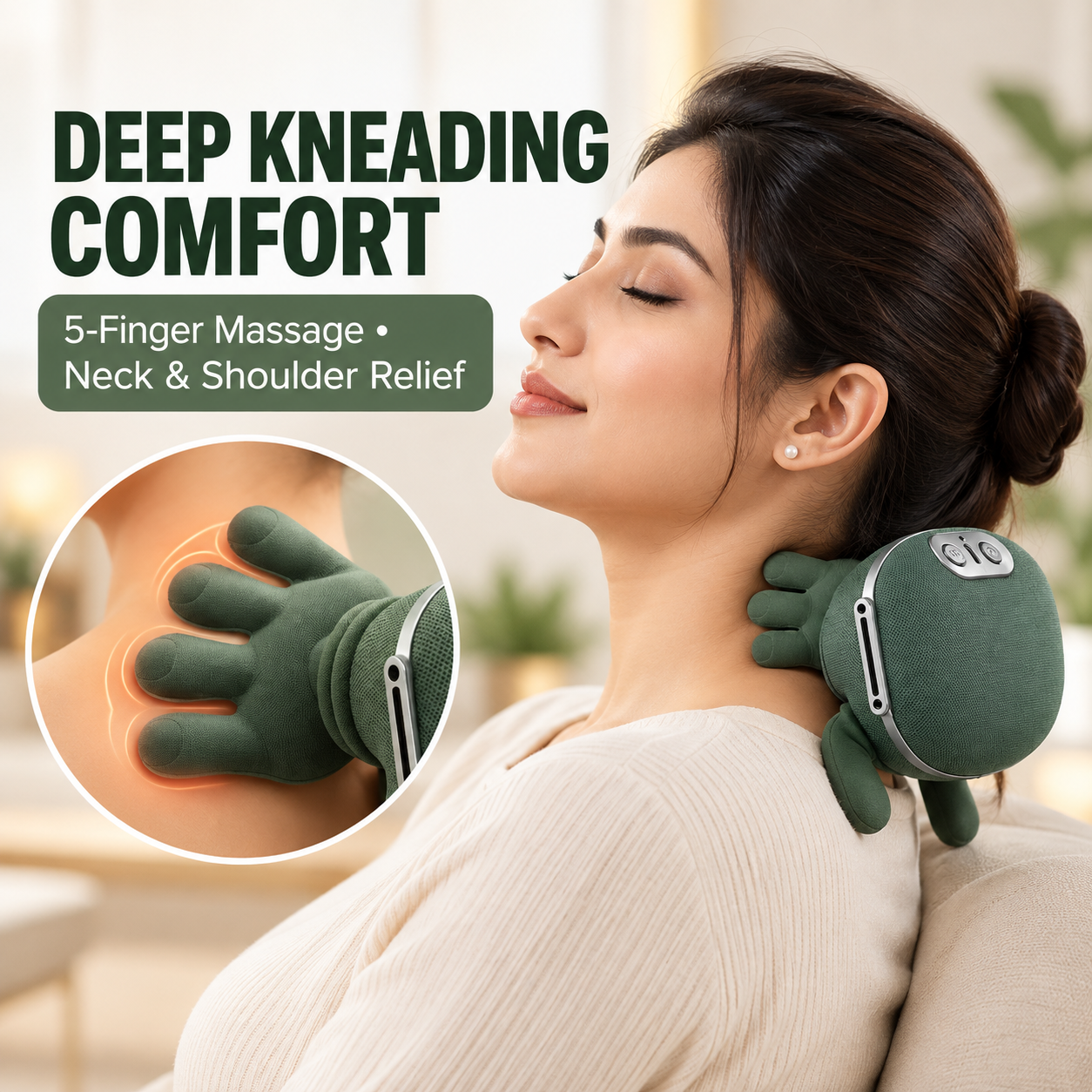 Smart Neck Massager | Heated Kneading - Image 2