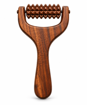 Handcrafted Wooden Thigh & Calf Massager – Manual Muscle Roller