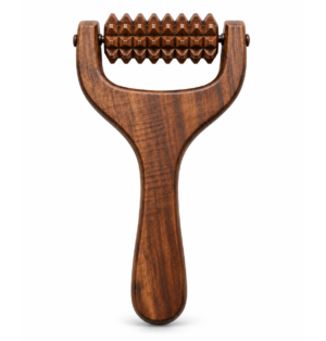 Handcrafted Wooden Thigh & Calf Massager – Manual Muscle Roller